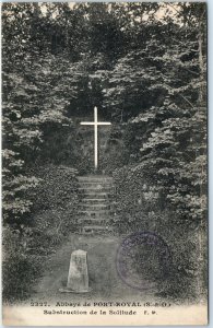 c1900s Port-Royal, France Abbey Solitude Cross Steps Forest Religious Site A360