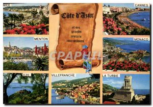 Postcard Modern French Riviera French Riviera The major tourist centers