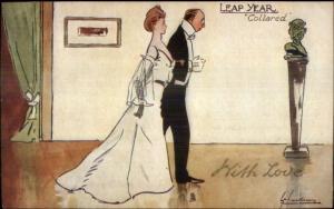 TUCK Lance Thackeray Leap Year Collaraed - Comic c1910 Postcard
