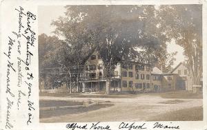 Alfred ME The Alfred House Dirt Street 1905 RPPC Postcard