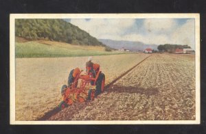 VINTAGE TRACTOR ADVERTISING POSTCARD ALLIS CHALMERS MODEL WC FARMING