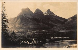 THE THREE SISTERS~BANFF ALBERTA CANADA~GOWEN & SUTTON REAL PHOTO POSTCARD