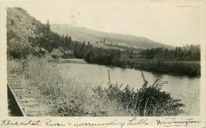 Washington Klickitat River waterfront RPPC Photo Postcard 21-8335