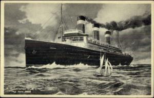 Steamship SS S.S. Leviathan Publ by KEB c1915 Postcard