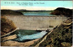Postcard DAM SCENE El Paso Texas TX AO5121