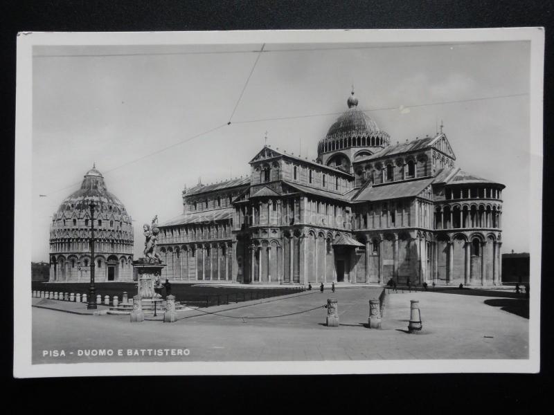 Italy: PISA DUOMO E. BATTISTERO - Old Real Photograp Postcard