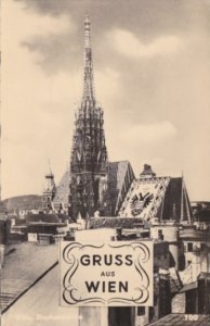 Austria Gruss Aus Wien Stephanskirche Real Photo