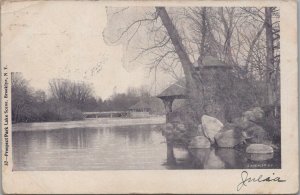 Postcard Prospect Park Lake Scene Brooklyn NY 1907