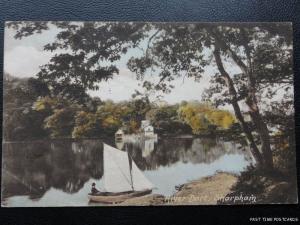 c1917 - River Dart - Sharpham - showing small sailing boat on the river