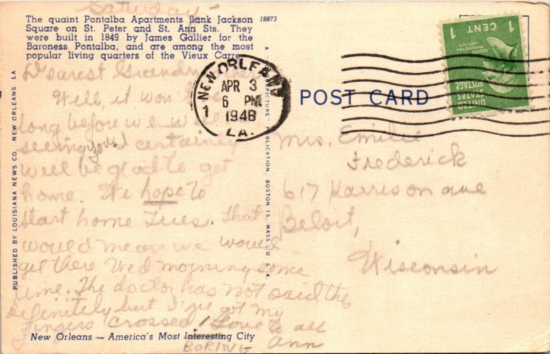 Pontalba Apartment Building,Jackson Square,New Orleans,LA