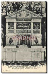 Old Postcard Troyes Eglise St John Altarpiece La Cene Jacques Juliot Medallio...