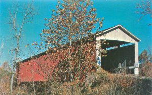 Parke County Indiana No. 35 Wilkins Mill (Covered) Bridge Chrome Postcard Unused