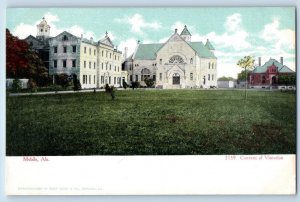 c1905 Mobile Alabama Convent Of Visitation Building Fields Cross Tower Postcard