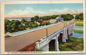 Mitchell Street Bridge, Petoskey, Michigan postcard