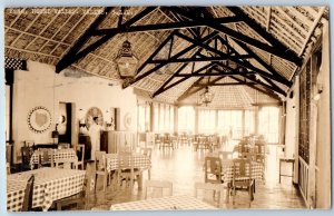Ciudad Valles SLP Mexico Postcard Hotel Valles Dining Room 1939 RPPC Photo