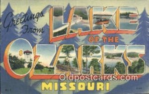 Lake of the Ozarks, Missouri USA Large Letter Town Unused 