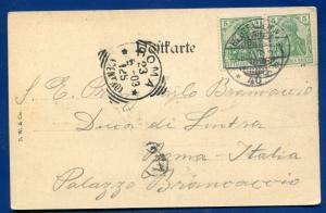 Gruss aus dem Kronprinzen-Zelt Berlin mailed to Rome Italy postcard