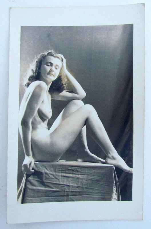 RPPC VINTAGE PHOTO POSTCARD NAKED GIRL WOMAN risque erotic