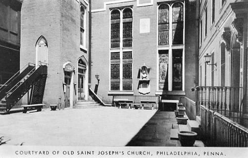 PA - Philadelphia. Old St. Joseph's Church Courtyard