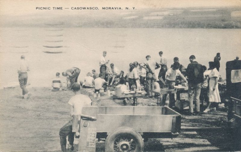 Picnic Time Methodist Camp Casowasco on Owasco Lake Moravia NY New York pm 1965