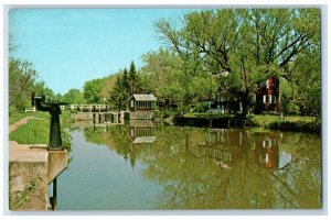 1960 Delaware Raritan Canal Somerset County Brunswick River New Jersey Postcard
