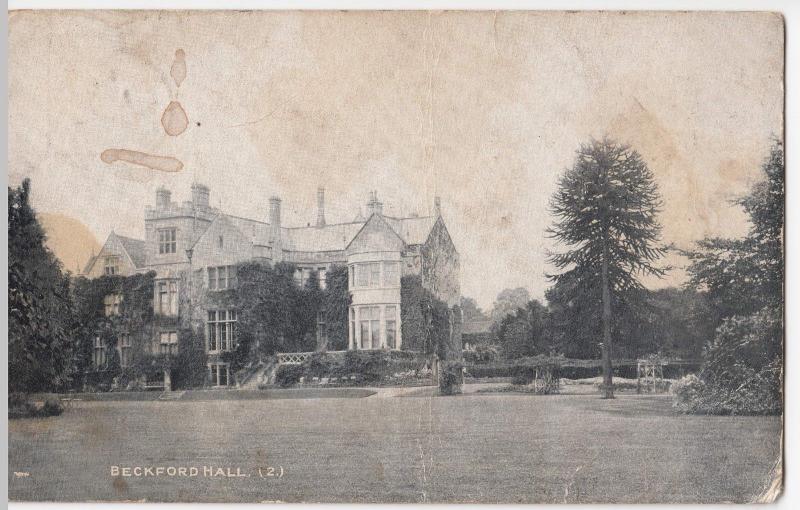 Gloucestershire; Beckford Hall PPC, By FC Rickett, 1911 Local PMK 