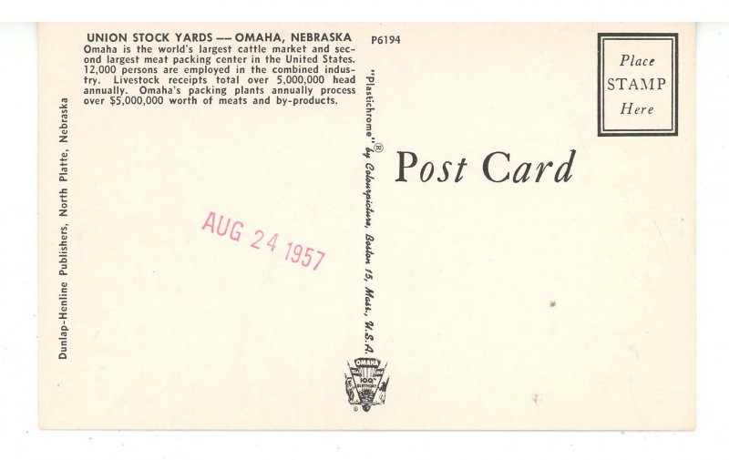 NE - Omaha. Union Stock Yards