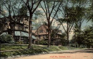 Orange New Jersey NJ High Street Residences c1910 Vintage Postcard