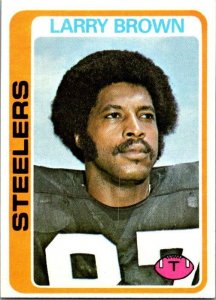 1978 Topps Football Card Larry Brown Pittsburgh Steelers sk7476