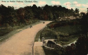 Vintage Postcard 1910 Scene On Amber Parkway Cleveland Ohio Souvenir Post Card