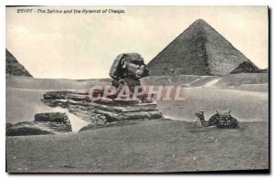 Old Postcard Egypt Egypt Egypt The Sphinx and the Pyramid of Cheops