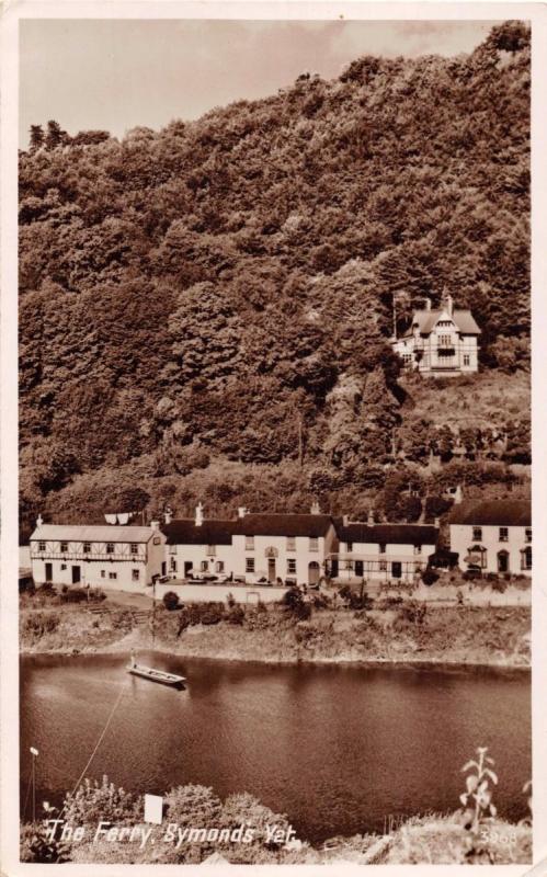 SYMONDS FERRY HEREFORDSHIRE UK ELEVATED VIEW SHOWING RIVER WYE PHOTO POSTCARD