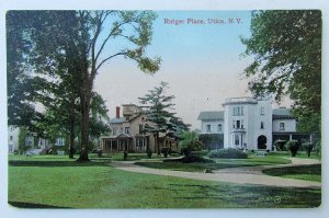 VINTAGE POSTCARD RUTGER PLACE UTICA NY NEW YORK