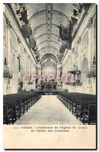 Postcard The Old Paris Interior of the Church of St. Louis of the Hotel des I...
