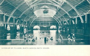 Postcard California Santa Monica Interior Plunge bath house C-1905 23-10494