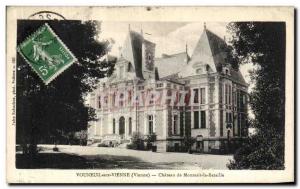 Old Postcard Vouneuil-sur-Vienne Chateau de Moussais Battle