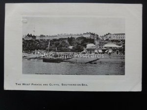 Essex SOUTHEND on SEA The West Parade & Cliffs shows ROYAL HOTEL c1910 Postcard