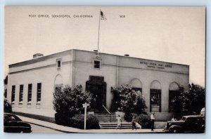 Sebastopol California CA Postcard Post Office Building Exterior Roadside c1920s