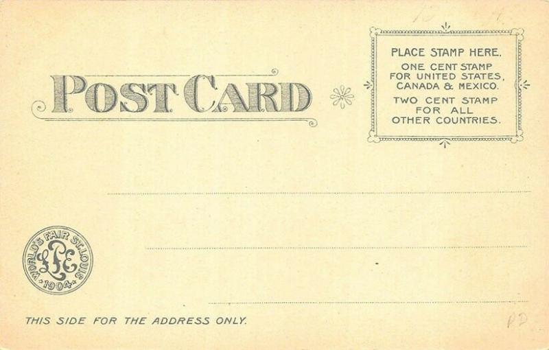 1904 World's Fair St Louis MO Corner Palace of Varied Industries Postcard