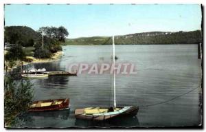 Postcard Modern Franche Comte Le Saunier picturesque Long Lake Boat Chestnut