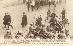 President  et le Roi inspectant la cavalerie sur le front  Old vintage French