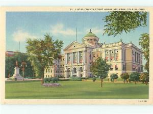 Postcard Lucas County Court House and Park Toledo Ohio # 190