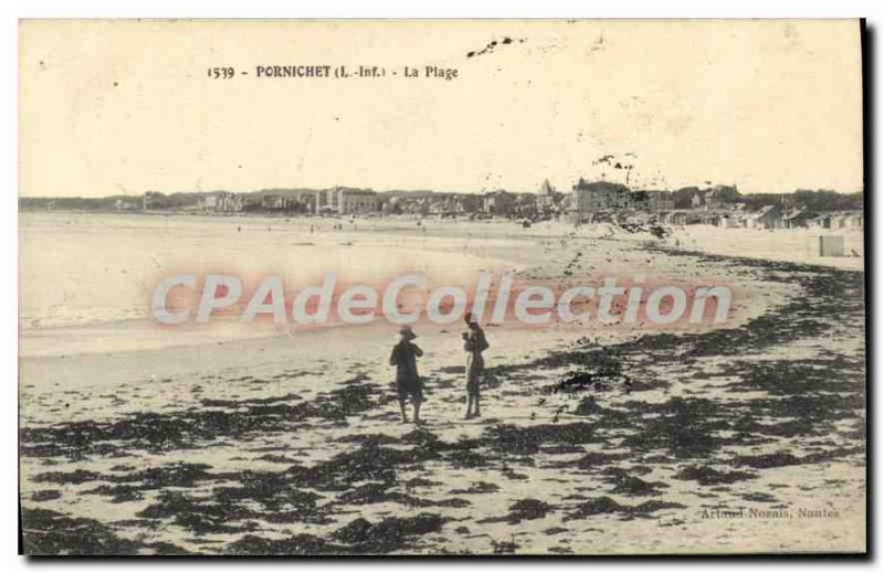 Postcard Old Pornichet The Beach
