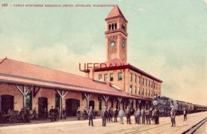 GREAT NORTHERN RAILROAD DEPOT, SPOKANE, WA.