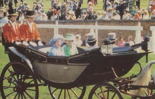 Princess Anne  with Queen Mother Ascot 1978 Royal Postcard