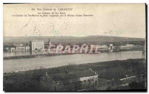 Old Postcard Vue Generale Tarascon Chateau du Roi Rene Bell Tower of St. Mart...