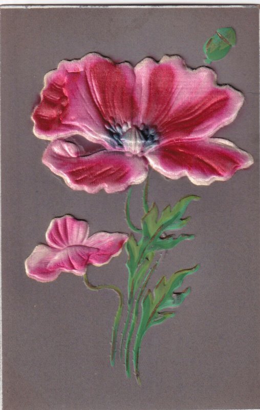 Embossed Red Flower, 1900-10s