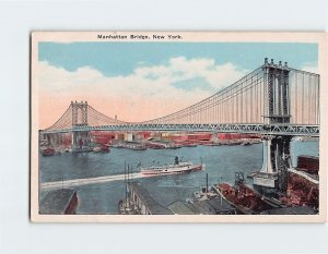 Postcard Manhattan Bridge, New York City, New York