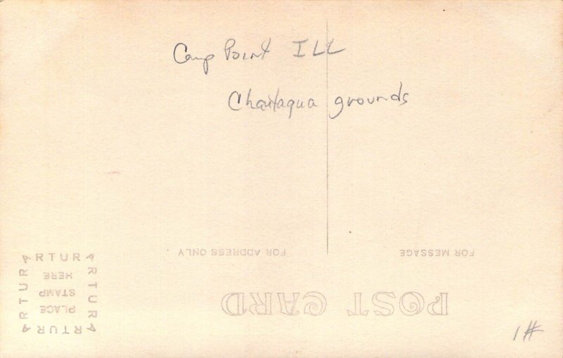 RPPC, c.'12, Chautaqua Grounds, Camp Point, IL, from Quincy IL, #1,Old Post Card