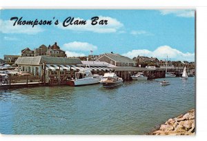 Cape Cod Massachusetts MA Vintage Postcard Thompson Brothers Clam Bar